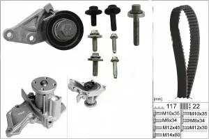1.6 VOLVO S40 II Kit de distribution + pompe à eau INA