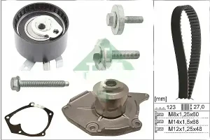 1.5 dCi NISSAN ALMERA II Wellenset + wasserpumpe INA