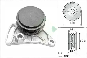 1.8 AUDI COUPE B3 Galet tendeur de courroie trapézoïdale INA