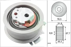 2.0 CRD Galet tendeur de courroie de distribution CHRYSLER SEBRING III INA