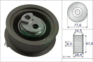 2.0 TTS, 2.0 TFSI Zahnriemen-spannrolle AUDI TT 8J INA
