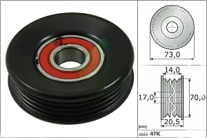 1.6, 1.5 16V, 1.6 16V, 1.4 i HONDA CIVIC VI Keilriemenspanner INA