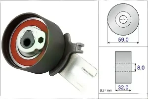 D5 AWD, D5, D3, D3 /, 2.4 D Zahnriemen-spannrolle VOLVO S80 II INA