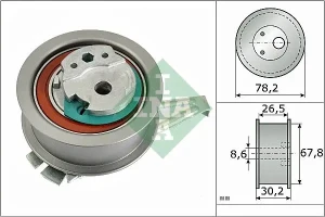 1.6 TDI, 2.0 TDI Rolka napcza paska rozrządu SKODA OCTAVIA III INA