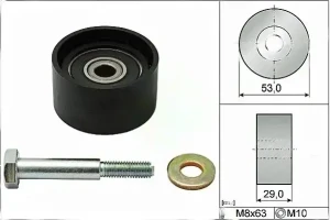 1.9 JTD, 1.6 D Keilriemenspanner-riemenscheibe FIAT IDEA INA