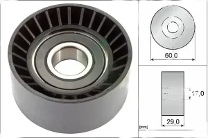 Rolka paska klinowego 2.0 16V, 1.8 16V, 1.9 dCI, 2.2 dCi, 1.9 dCi RENAULT LAGUNA II INA