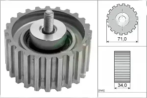 29L10 V, 35C10,, 29L12 V,, 40C10 V, 40C11 V, 35C13 V,, 40C12 V,, 35C12 V,, 29L14 C,, 35S14 C,, 35C11 V,, 40C13 V, Rullo tenditore cinghia distribuzione IVECO DAILY IV INA