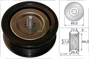532 0671 10 INA Rullo cinghia trapezoidale