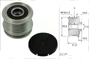 sprzęgiełko alternatora 2.0 tdi 535 0010 10 INA