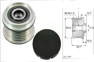 1.8 16V, 2.0 16V RENAULT LAGUNA II Frizione alternatore puleggia INA