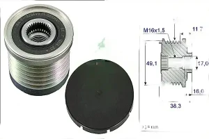 2.5 dCi, 1.9 dCi NISSAN PRIMASTAR Sprzęgło alternatora koło pasowe INA