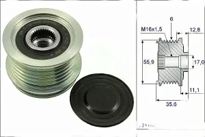 1.8 TFSI SEAT TOLEDO III Frizione alternatore puleggia INA