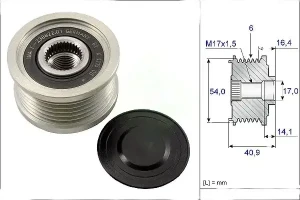 1.9 JTDM, 2.0 JTDM ALFA ROMEO 159 I Frizione alternatore puleggia INA
