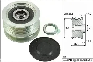 1.5 dCi RENAULT THALIA II Frizione alternatore puleggia INA
