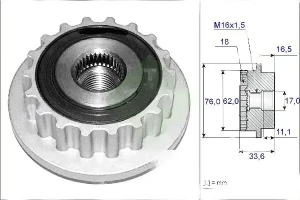 2.5 TDI VW MULTIVAN V Frizione alternatore puleggia INA