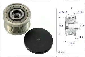 630 i BMW 6 E64 Frizione alternatore puleggia INA