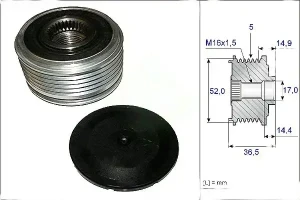A 160, A 180, A 200, A 150, A 170 MERCEDES-BENZ KLASA A W169 Sprzęgło alternatora koło pasowe INA