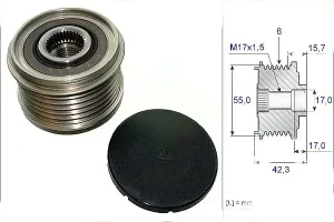 1.5 Blue, 1.5 dCi RENAULT MEGANE IV Sprzęgło alternatora koło pasowe INA