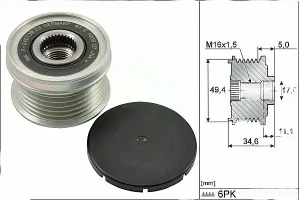 1.4 TSI VW SCIROCCO III Frizione alternatore puleggia INA