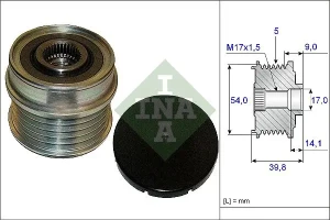 1.4 LPG, 1.4, 0.9 FIAT 500L Sprzęgło alternatora koło pasowe INA
