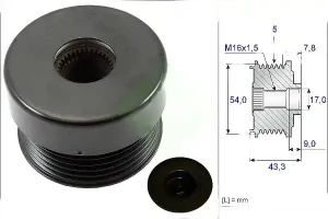 535 0172 10 INA Frizione alternatore puleggia