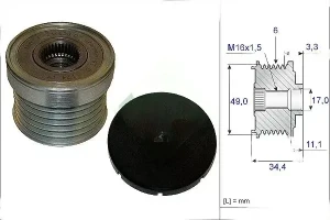 330 i, 323 i, 330 xi, 325 xi, 325 i BMW 3 E92 Frizione alternatore puleggia INA