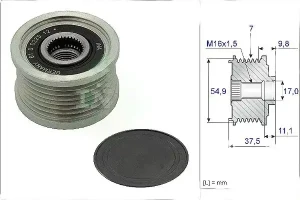 535 0235 10 INA Frizione alternatore puleggia