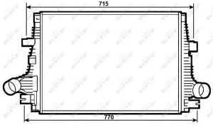 2.4 JTDM, 1.8 TBi, 1.9 JTDM, 2.0 JTDM ALFA ROMEO 159 Chłodnica powietrza intercooler NRF