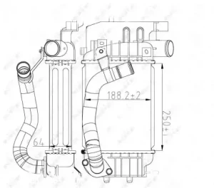 1.4 D-4D TOYOTA YARIS III Chłodnica powietrza intercooler NRF