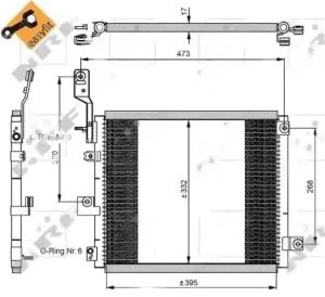 1.1 Skraplacz chłodnica klimatyzacji HYUNDAI ATOS NRF