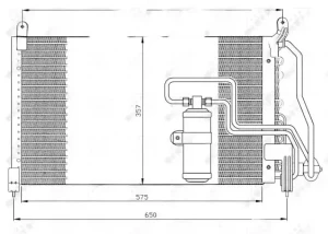 35134 NRF Skraplacz chłodnica klimatyzacji z osuszaczem