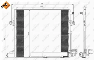ML 300, ML 350, ML 500, ML 280, ML 320 Skraplacz chłodnica klimatyzacji MERCEDES-BENZ KLASA M W164 NRF