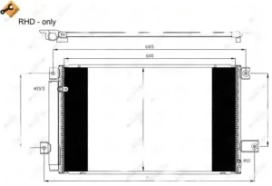 2.0 D-4D, 2.2 D-4D, 2.2 Skraplacz chłodnica klimatyzacji z osuszaczem TOYOTA AVENSIS II NRF