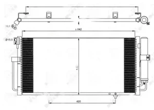 2.0 AWD, 2.0 i, 2.5 WRX, 2.0, 1.6, 1.6 AWD, 1.5 AWD Skraplacz chłodnica klimatyzacji z osuszaczem SUBARU IMPREZA Kombi (GG) NRF