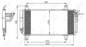 1.8 MZR, 2.5 MZR, 2.2, 2.0, 2.2 D, 2.0 MZR Skraplacz chłodnica klimatyzacji MAZDA 6 II NRF