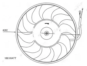 Wentylator chłodnicy 180w AUDI A6 C4 2.8, 1.8, 2.6, 2.0, 1.9 TDI, 2.0 16V NRF