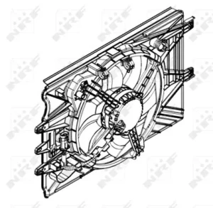 Wentylator chłodnicy 300w z ramą FIAT 500L 1.6 D, 1.3 D, 0.9, 1.4 LPG, 1.4 NRF