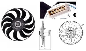 Wentylator chłodnicy 110w VW VENTO 1.9 TDI, 1.9 TD, 1.8, 1.9 D, 2.8 VR6, 2.0, 1.6, 2.0 GL NRF