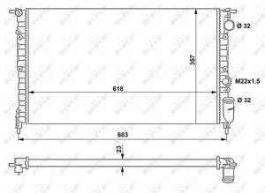 2.2 RENAULT ESPACE II Chłodnica wody NRF