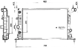2.0 i, 1.6 i, 1.8 i, 1.8 OPEL VECTRA B Chłodnica wody NRF