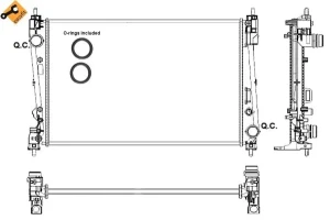 1.3 D, 1.4 FIAT PUNTO III Chłodnica wody NRF