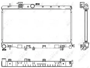 1.5 AWD, 2.0 i, 1.5, 1.6, 2.5 AWD, 1.6 AWD SUBARU IMPREZA II Chłodnica wody NRF