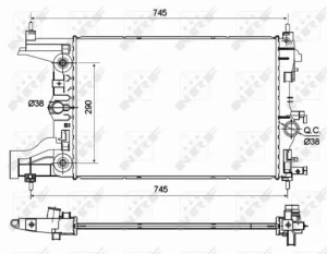 1.6 (68) OPEL ASTRA J Chłodnica wody NRF