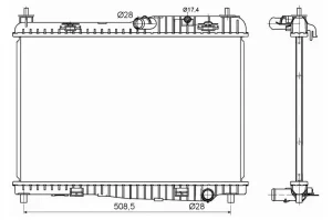 1.4, 1.4 LPG FORD B-MAX Chłodnica wody NRF