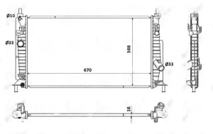 1.6 MZR, 2.0 MZR, 2.3 MPS MAZDA 3 II Chłodnica wody NRF