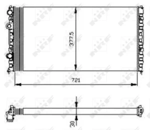 1.8, 2.0 VW PASSAT B3/B4 Chłodnica wody NRF