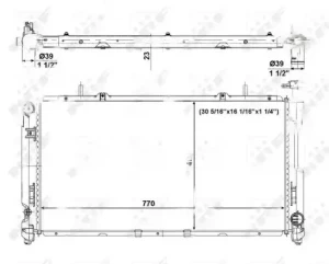 3.3 DODGE CARAVAN IV Chłodnica wody NRF