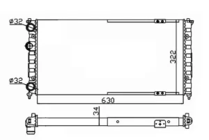 1.9 TDI VW CADDY II Chłodnica wody NRF