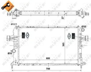 2.0 OPEL ASTRA H Chłodnica wody NRF