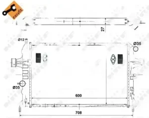 2.0 OPEL ASTRA H Chłodnica wody NRF